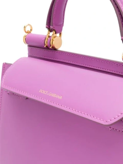 Shop Dolce & Gabbana Sicily 58 Tote In Purple