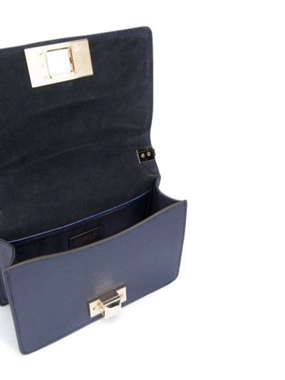 Shop Furla Push-lock Cross Body Bag In Blue