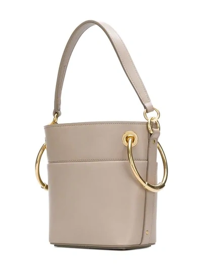 Shop Chloé Small Roy Bucket Bag In Neutrals