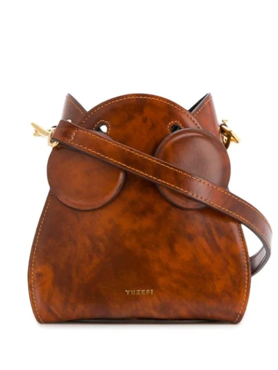 Shop Yuzefi Pepper Smooth Marble Bag In Brown