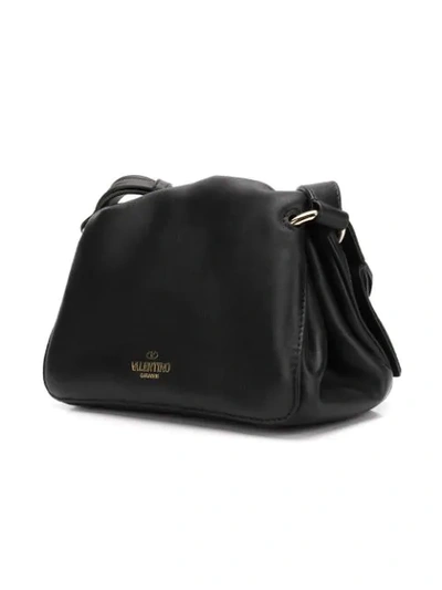 Shop Valentino Bloomy Mini Shoulder Bag In Black