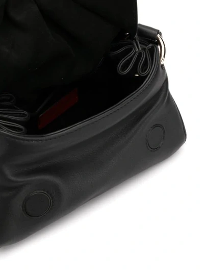 Shop Valentino Bloomy Mini Shoulder Bag In Black