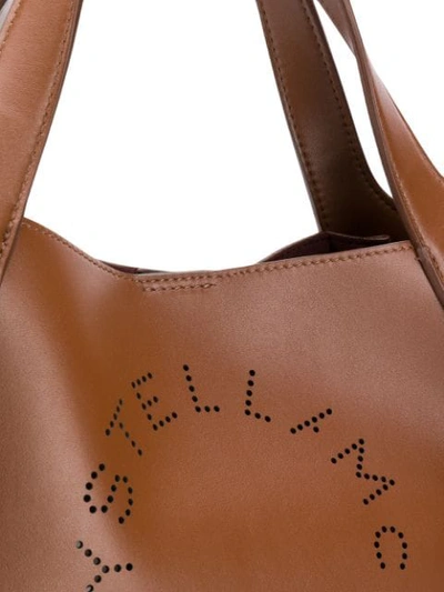 Shop Stella Mccartney 'stella' Shopper Mit Logo In 7773 Brown