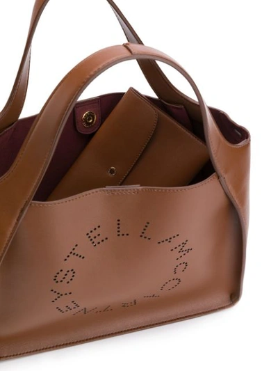 Shop Stella Mccartney 'stella' Shopper Mit Logo In 7773 Brown