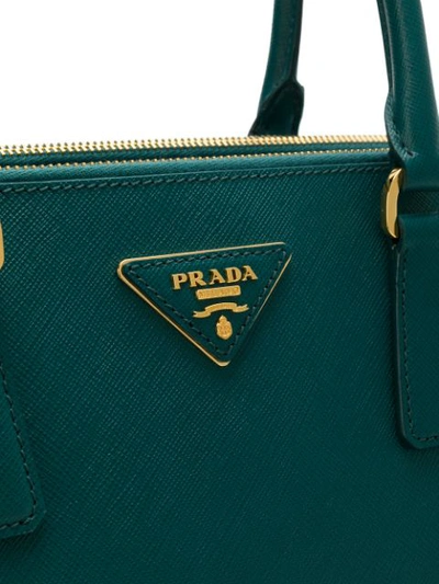 Shop Prada Logo Tote Bag - Green