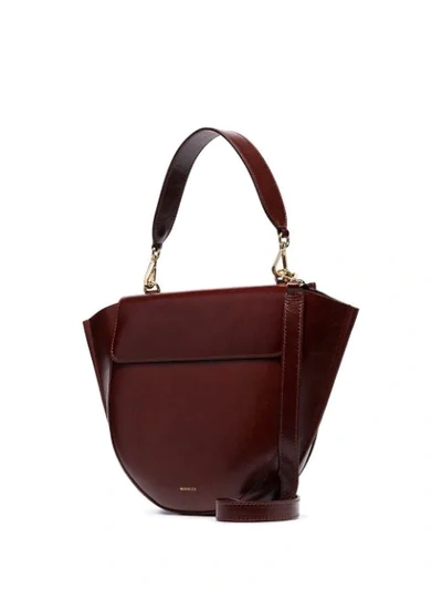 Shop Wandler Medium Hortensia Shoulder Bag In Brown