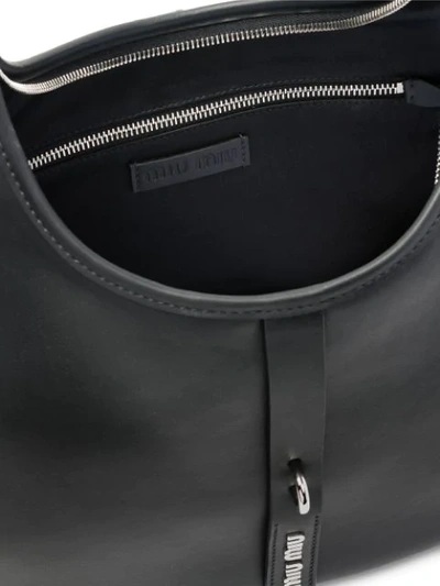 Shop Miu Miu Hobo Shoulder Bag In Black