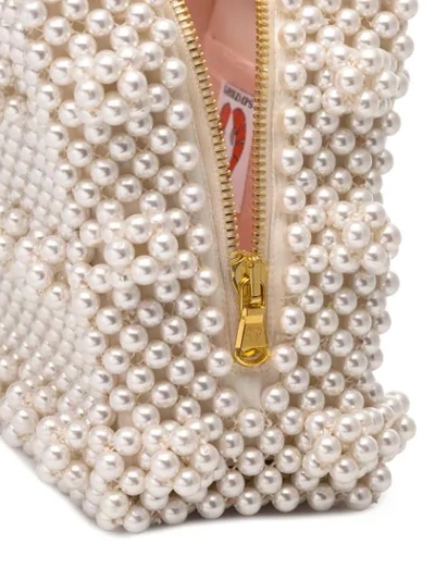 Shop Shrimps Dante Beaded Bracelet Bag In White