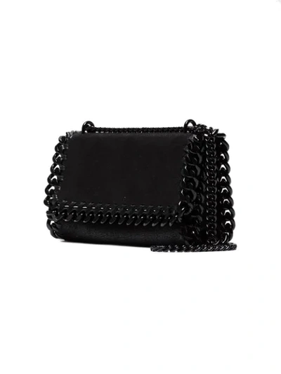 Shop Stella Mccartney Black Falabella Shaggy Deer Shoulder Bag