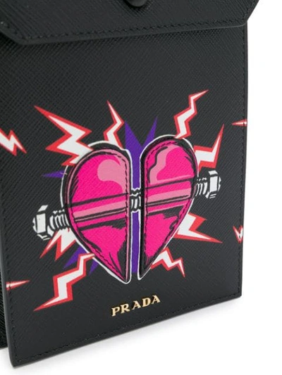 Shop Prada Frankenstein Heart Cross Body Bag In F0029 Fuxia