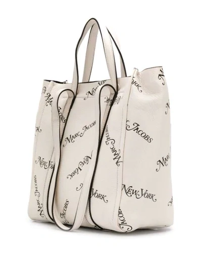 Shop Marc Jacobs X New York Magazine The Tag Tote Bag In White