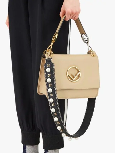 Shop Fendi Strap You Bag Strap In Black