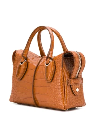 Shop Tod's D-styling Tote Bag In Brown