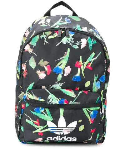 Adidas Originals Floral Print Backpack In Black | ModeSens