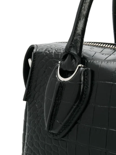 Shop Tod's Bauletto Tote Bag In Black