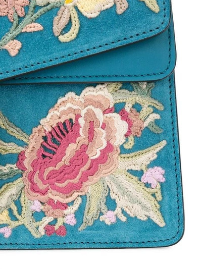 Shop Gucci Dionysus Gg Floral Shoulder Bag In Blue