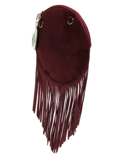 Shop Sarah Chofakian Tassel Boho Clutch In Red