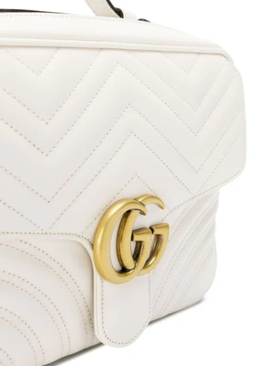 Shop Gucci Gg Marmont Matelassé Shoulder Bag In White