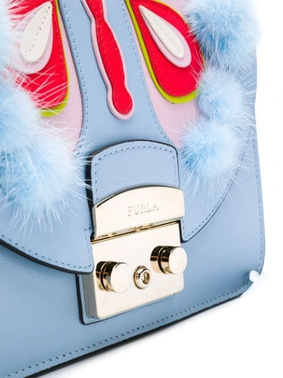 Shop Furla Mini Metropolis Shoulder Bag - Blue