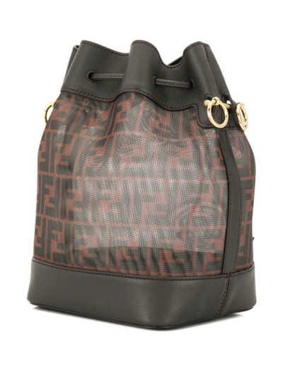 Shop Fendi Mon Tresor Bucket Bag In Brown