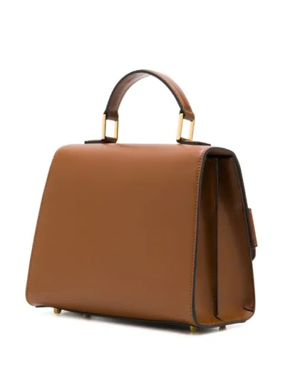 Shop Alberta Ferretti Mini Tote Bag In Brown