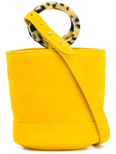 Shop Simon Miller Mini Bucket Tote Bag In Yellow