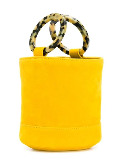 Shop Simon Miller Mini Bucket Tote Bag In Yellow
