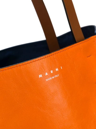 Shop Marni Large Tote Bag In Orange