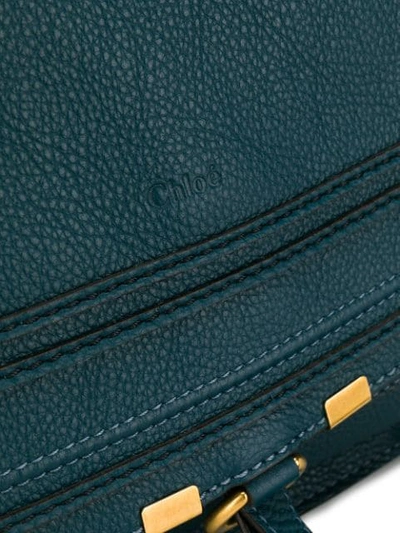 Chloé 'medium Marcie' Leather Satchel - Blue In Blue