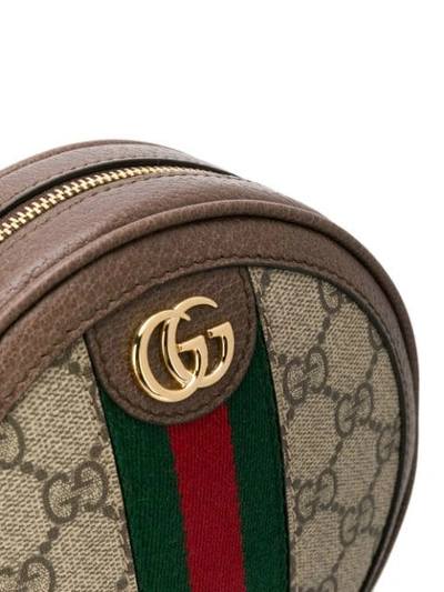 Shop Gucci 'ophidia' Clutch In Brown