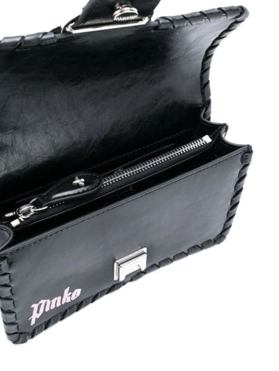 Shop Pinko Love Fabulous Mini Shoulder Bag In Black