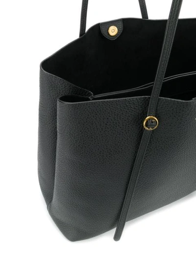 Shop Polo Ralph Lauren Handtasche Mit Gekörnter Ledertextur In Black