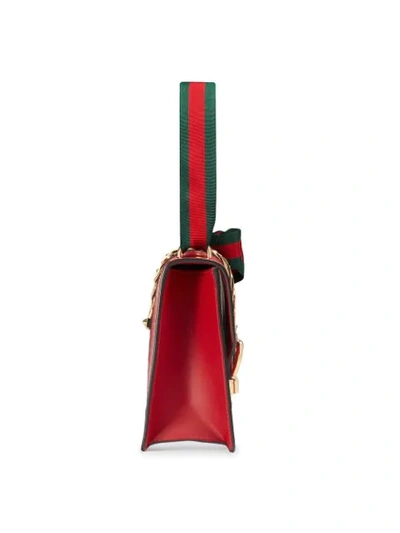 Shop Gucci Sylvie Leather Shoulder Bag In Red