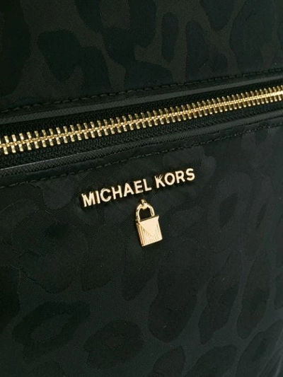 Shop Michael Michael Kors Leopard Print Backpack In Black