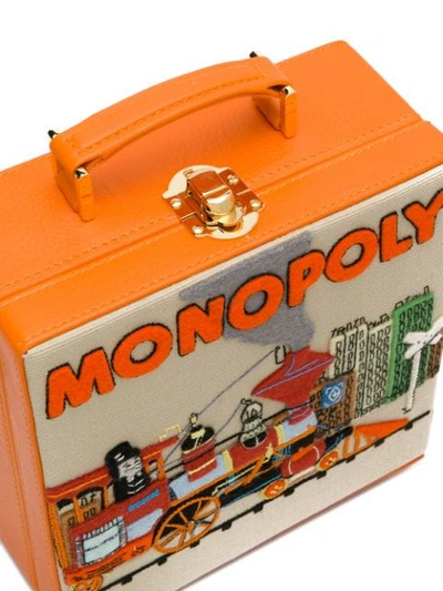 Shop Olympia Le-tan 'monopoly Train' Clutch Bag - Yellow