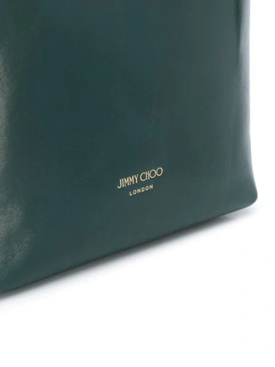 Shop Jimmy Choo Madeline Bucket Bag In Green