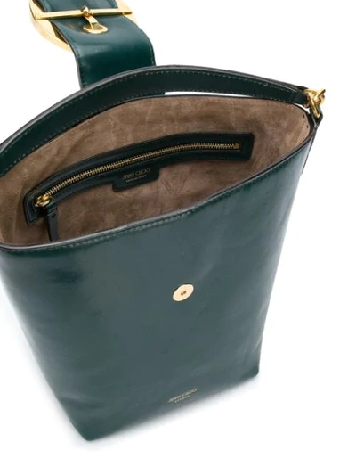 Shop Jimmy Choo Madeline Bucket Bag In Green