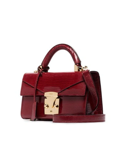 Shop Stalvey Mini Top Handle Shoulder Bag In Red