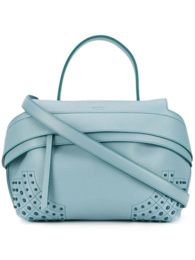 Shop Tod's Small Wave Tote In Blue