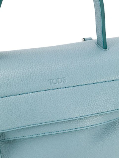 Shop Tod's Small Wave Tote In Blue