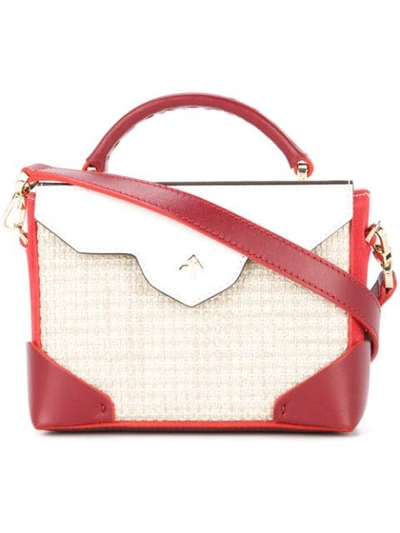 Shop Manu Atelier Micro Bold Crossbody Bag In Red