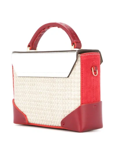 Shop Manu Atelier Micro Bold Crossbody Bag In Red