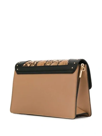 SNAKE-PANELLED SHOULDER BAG