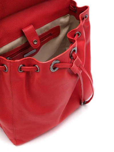 Shop Mara Mac Leather Backpack In Red