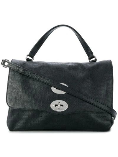 Shop Zanellato Studded Shoulder Bag In Black