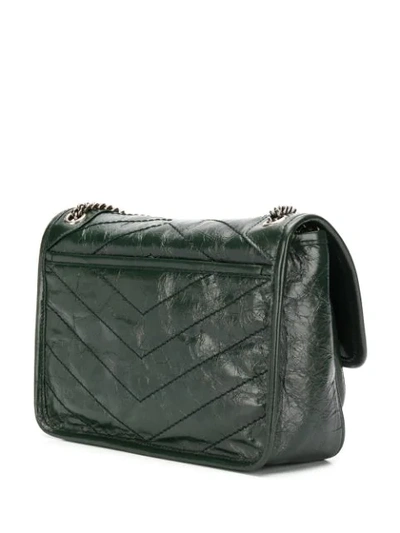 Shop Saint Laurent Niki Shoulder Bag In Green