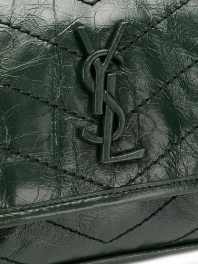 Shop Saint Laurent Niki Shoulder Bag In Green