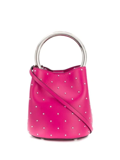 Shop Marni Pannier Studded Bag In Pink