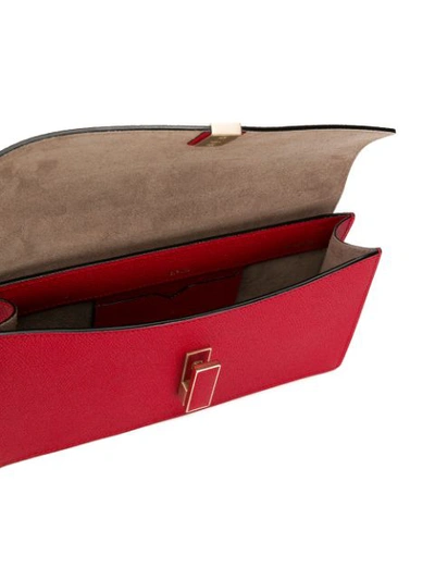 Shop Valextra Envelope Clutch Bag In Red