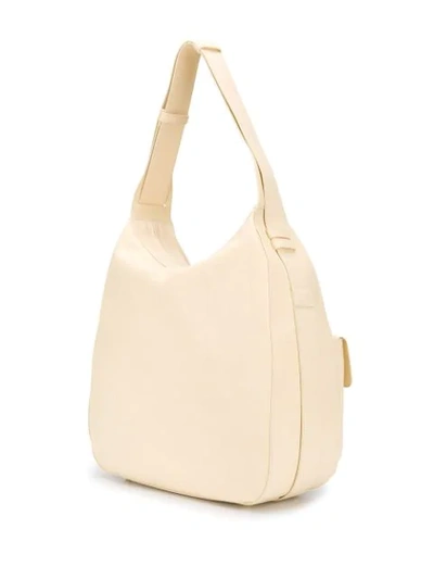 Shop Jacquemus Oversized Shoulder Bag In Neutrals